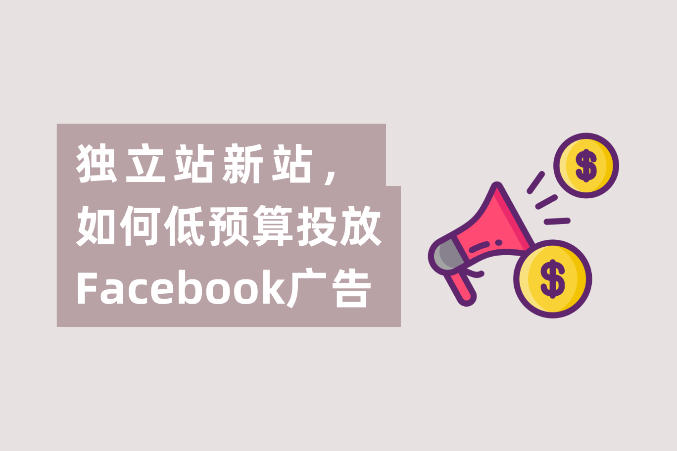 自力站新网站低预算，怎样投放Facebook广告？怎样界说小预算？